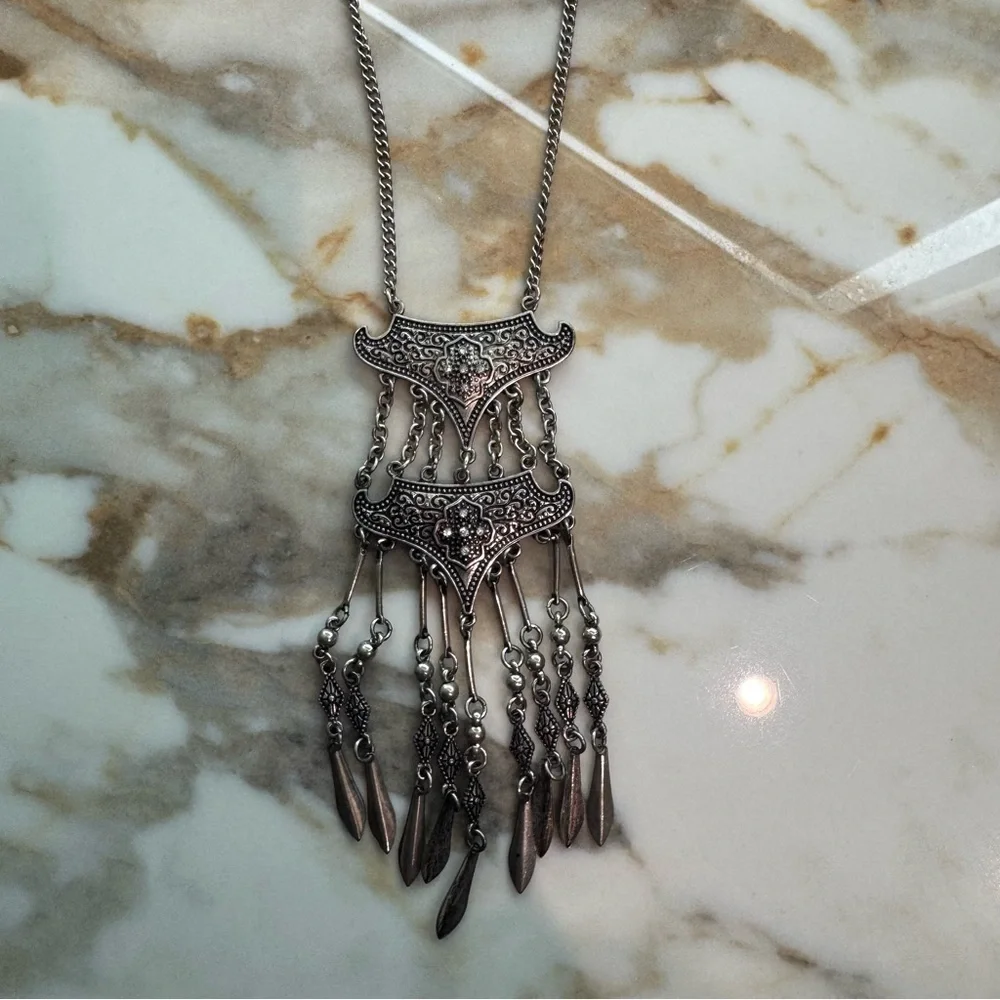 Silver Chandelier Necklace - Picture 2 of 2